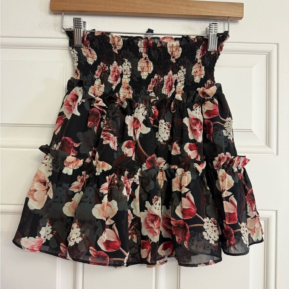 Blue life mini floral skirt Size S